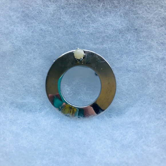 Vintage Circle Silver Brooch - Picture 3 of 4